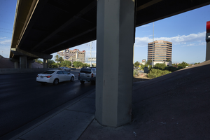 Traffic under I-15 on West Sahara Avenue near Rancho Drive, Las Vegas, Nevada: digital photograph
