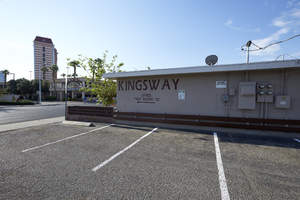 Kings Way apartments on Teddy Drive looking east, Las Vegas, Nevada: digital photograph