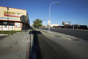 Commercail Center on East Sahara Avenue west of Maryland Parkway, Las Vegas, Nevada: digital photograph