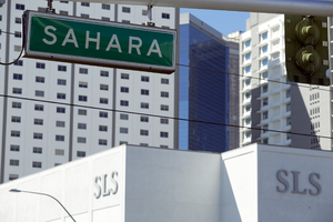 Sahara sign with SLS, Las Vegas, Nevada: digital photograph