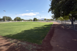 A baseball field in the Justice Myron E. Leavitt & Jaycee Community Park, Las Vegas, Nevada: digital photograph
