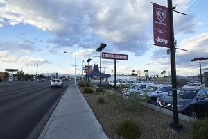 Businesses on South Eastern Avenue south of East Sahara Avenue looking north, Las Vegas, Nevada: digital photograph