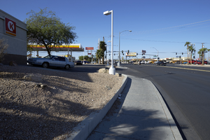 Circle K on Boulder Highway and East Sahara Avenue looking west, Las Vegas, Nevada: digital photograph