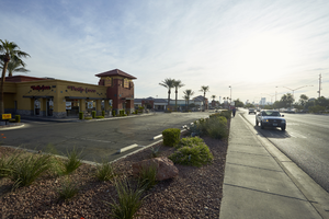 El Pollo Loco on West Sahara Avenue and Decatur Boulevard looking east, Las Vegas, Nevada: digital photograph