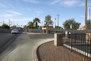 Sidewalks along Arville Street north of West Sahara Avenue, looking south, Las Vegas, Nevada: digital photograph