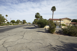 Lindell Road north of West Sahara Avenue, looking north, Las Vegas, Nevada: digital photograph