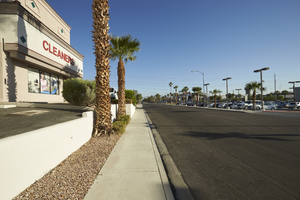 Commercial development on Westwind Road south of West Sahara Road, looking north, Las Vegas, Nevada: digital photograph