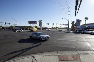 The intersection of Jones Boulevard and West Sahara Avenue, looking east, Las Vegas, Nevada: digital photograph