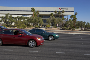 NV Energy Building on West Sahara Avenue, looking north, Las Vegas, Nevada: digital photograph