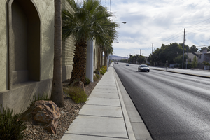 A commercial building on East Sahara Avenue east of Lamb Boulevard, looking east, Las Vegas, Nevada: digital photograph