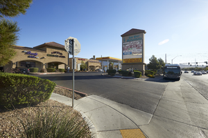 Sun West Marketplace on East Sahara Avenue west of Sloan Lane, looking east, Las Vegas, Nevada: digital photograph