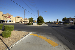 Commercial development on the northwest corner of East Sahara Avenue and Sloan Lane, looking north, Las Vegas, Nevada: digital photograph