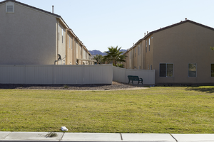 A small neighborhood park built as a sales tool for the subdivision, looking southeast, Las Vegas, Nevada: digital photograph