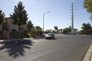 Orchard Valley Drive off East Sahara Avenue west of Tree Line Drive, looking southeast, Las Vegas, Nevada: digital photograph