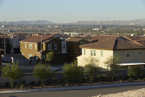 Last subdivision on East Sahara Avenue east of Hollywood Boulevard, looking east, Las Vegas, Nevada: digital photograph
