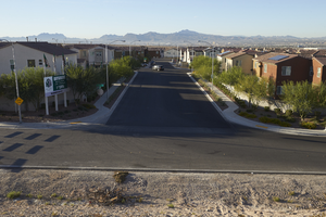 Voyage Cove Drive in the Daybreak subdivsion, looking south, Las Vegas, Nevada: digital photograph