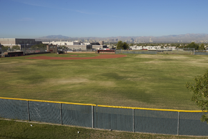 Las Vegas High School baseball field, looking west, Las Vegas, Nevada: digital photograph