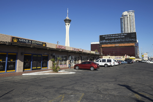 Sahara Corners shopping center, looking northeast, Las Vegas, Nevada: digital photograph