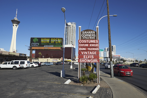 West Sahara Avenue at North Bridge Street, looking east, Las Vegas, Nevada: digital photograph
