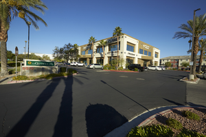 Commercial center with a La Quinta hotel, looking west, Las Vegas, Nevada: digital photograph