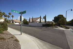 Single family housing near Fort Apache and West Sahara Avenue, looking northeast, Las Vegas, Nevada: digital photograph