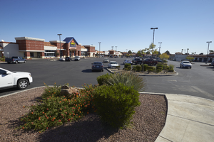 Commercial property on the northeast corner of West Sahara Avenue and Fort Apache Road, looking northeast, Las Vegas, Nevada: digital photograph