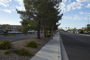Commercail property along Buffalo Drive north of West Sahara Avenue, looking south, Las Vegas, Nevada: digital photograph