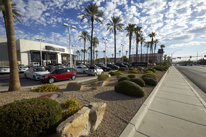 Auto dealership on northwest corner of West Sahara Avenue and Tenaya Way, Las Vegas, Nevada: digital photograph