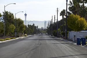 Loredo Street as seen from Tenaya Way, looking east, Las Vegas, Nevada: digital photograph