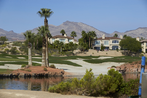 Single family housing at the Red Rock Country Club, looking northwest, Las Vegas, Nevada: digital photograph