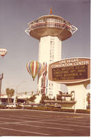 Exterior view of the Las Vegas Convention Center during the Hot Air Balloon Festival: photographic print