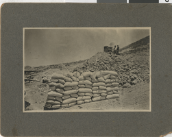 Two people in a mining camp: photographic print