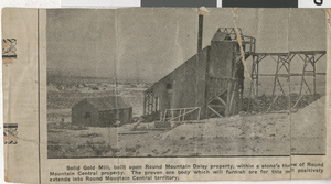 Solid Gold Mill, Round Mountain, Nevada: newspaper