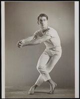 Vassili Sulich demonstrating a ballet pose, image 001: photographic print