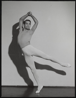 Vassili Sulich demonstrating a ballet pose, image 003: photographic print