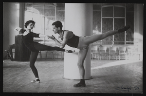Vassili Sulich rehearsing with dance partner, image 002: photographic print