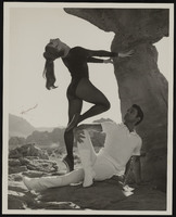 Vassili Sulich posing with a woman, image 002: photographic print