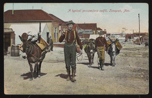 "A typical prospector's outfit, Tonopah, Nevada": postcard
