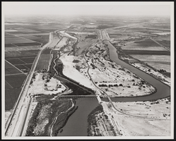 Aerial view of the Colorado River and Morelos Dam, image 001: photographic print