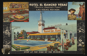 El Rancho Hotel and Casino, image 002: postcard