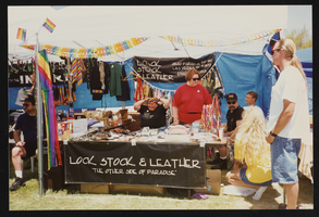 Lock, Stock and Leather shop booth at Gay Pride: photographic print