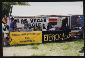 Four booths in one at Gay Pride: photographic print