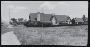 Front view of the Wengert House: photographic print