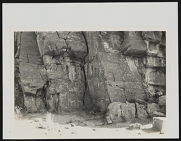 Petroglyphs at dune site at Muddy Springs Canyon, Red Rock Canyon, Nevada: photographic print