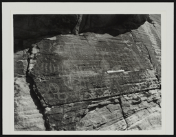 Petroglyphs at East side of Brownstone Canyon, Nevada: photographic print