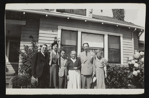 Wanda Pegram, Bert Pegram, Reginald Pegram, and Alice Henderson Doll identified from left to right: photographic print