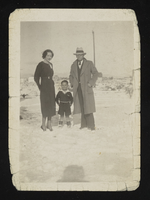 Wanda Pegram, Bert Pegram, and Albert S. Henderson identified from left to right: photographic print