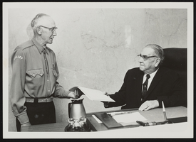 Albert S. Henderson and his bailiff (unidentified): photographic print