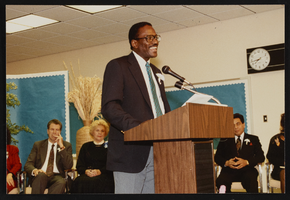 James B. McMillan Elementary School dedication ceremony: photographic print