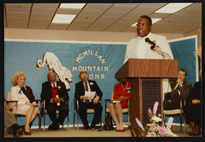 James B. McMillan Elementary School dedication ceremony: photographic print
